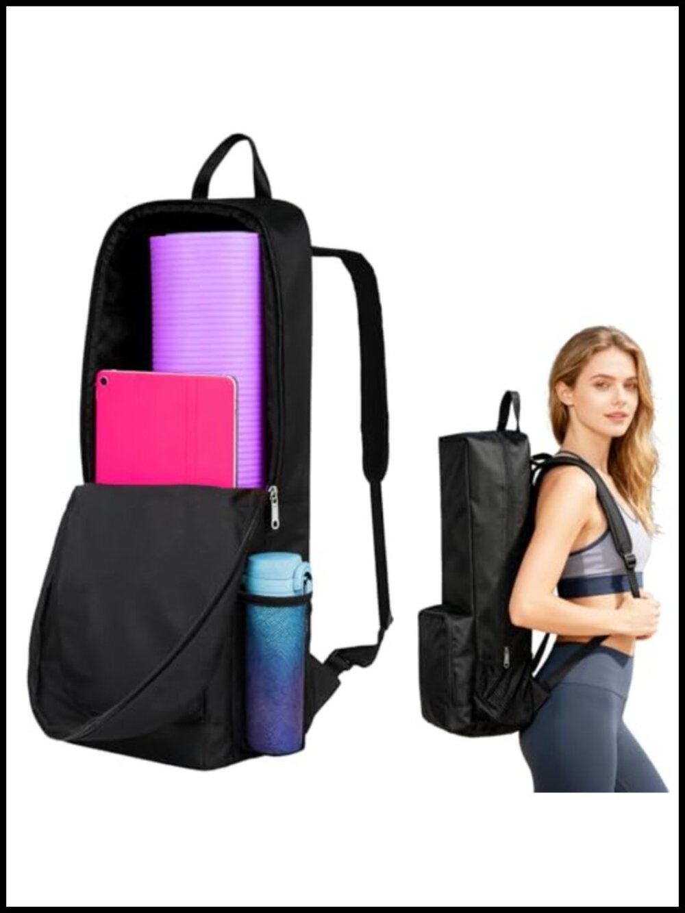Yoga Mat Bag Carrier Oxford Fabric Adjustable Strap Waterproof
